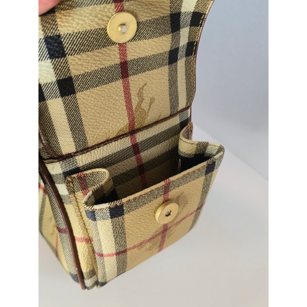 Vintage Burberry Check Handbag 2 Side Pockets Rare Style - Picture 3 of 16